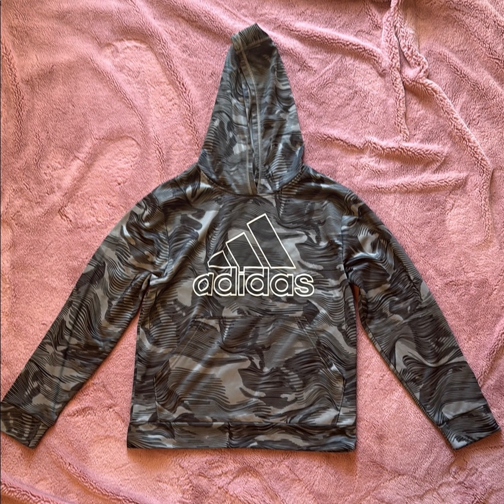 Adidas Gray Camouflage Hoodie
